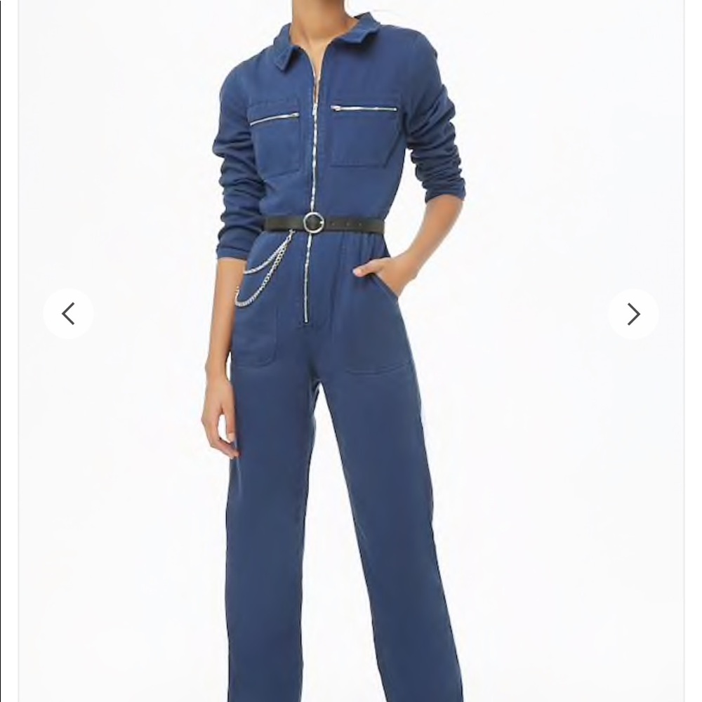 Navy utility zip jumper